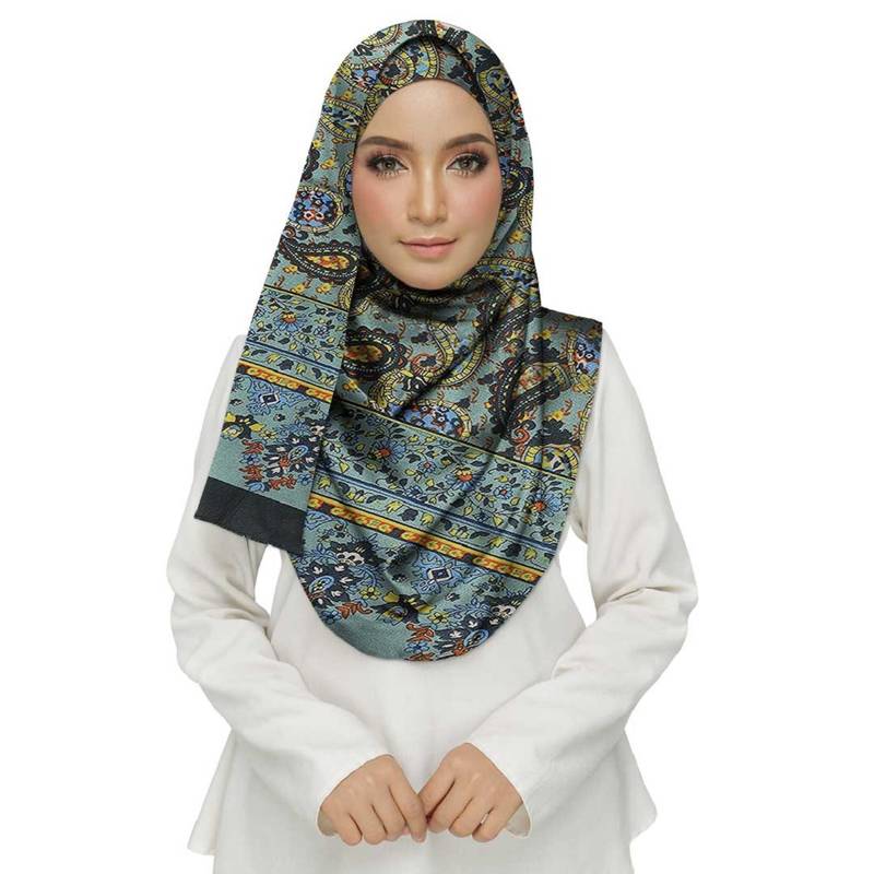 Grey  Cotton Islamic Style Stole Daily Wear Arabian Hijab