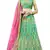 Green Embroidered Art Silk Semi Stitched Lehenga With Dupatta