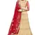 Peach Embroidered Art Silk Semi Stitched Lehenga With Dupatta