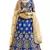 Blue Embroidered Art Silk Semi Stitched Lehenga With Dupatta