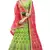 Green Embroidered Art Silk Semi Stitched Lehenga With Dupatta