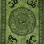 Om Chakra Green Color Tapestry Poster