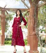 Red printed kurti