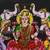 Ganesha, Lakshmi Saraswati Black Color Tapestry Poster