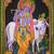 Lord Krishna Red Color Tapestry Poster