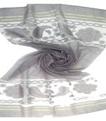 Purple  Premium Tissue Fabric Embroidered Hijab