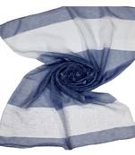 Blue Premium Tissue Fabric Embroidered Hijab