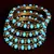 Sky Blue Beaded and Zircon Stone Embellished Two Pairs of Designer Bangles for Women  