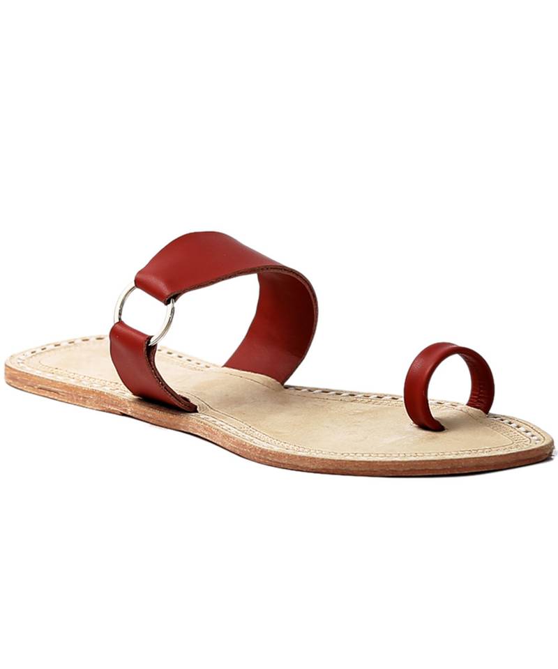 Handmade Authentic Genuine Leather Attractive Radish Brown Belt Ladies