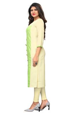 White plain cotton kurti 2