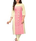 White plain cotton kurti
