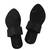 Awesome And Attractive Looking Black Monotone Colored Ladies Leather Chappal