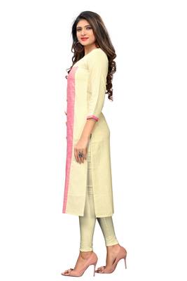 White plain cotton kurti 2