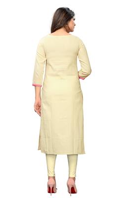 White plain cotton kurti 3