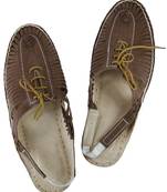 Brown Upper And Lace Half Authentic Handmade Genuine Leather Kolhapuri Shoe For Men