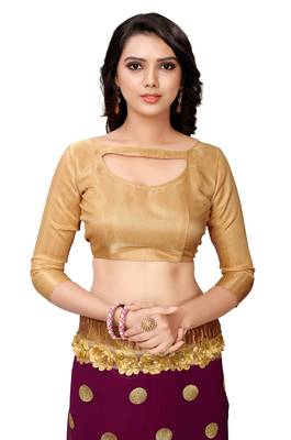 Purple embroidered georgette saree with blouse 4