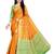 Mustard self design patola silk saree with blouse