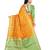 Mustard self design patola silk saree with blouse