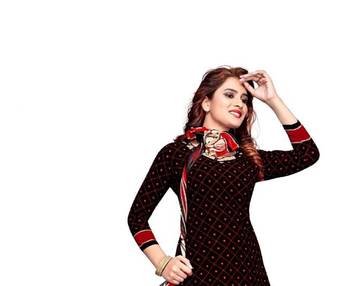 Black printed crepe salwar with dupatta 3