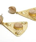 Gold agate earrings