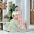 mint green thread & Sequins Embroidered Silk Semi Stitched Bridal lehenga