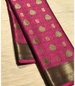 Red woven banarasi saree with blouse