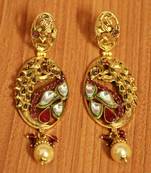 Red Pearl Danglers Drops