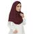 Maroon Cotton Islamic Style Stole Scarf Daily Wear Naqab  Arabian Hijab