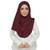 Maroon Cotton Islamic Style Stole Scarf Daily Wear Naqab  Arabian Hijab