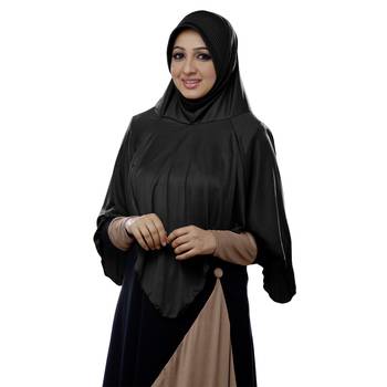 Mehar Hijab Women's Modestly Stylish Look Nabah Hijab Black 1