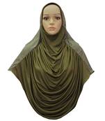 Mehendi Green Cotton_Poly Islamic Hijab