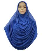 Blue Crepe Islamic Hijab