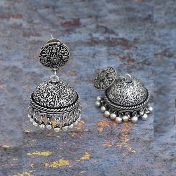 Silver Jhumkas 1