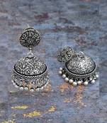 Silver Jhumkas