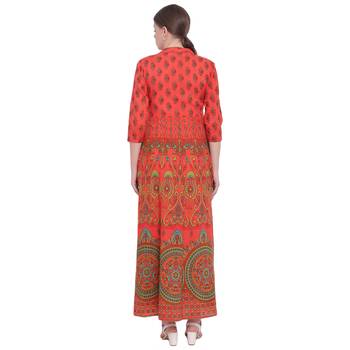 Red printed cotton kurtas-and-kurtis 2