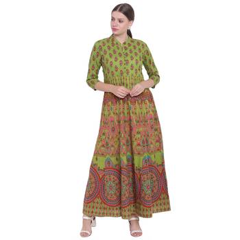 Green printed cotton kurtas-and-kurtis 1
