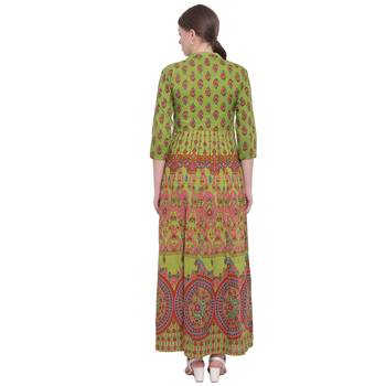 Green printed cotton kurtas-and-kurtis 2