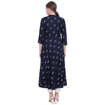 Blue printed rayon kurtas-and-kurtis 2