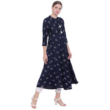Blue printed rayon kurtas-and-kurtis 3