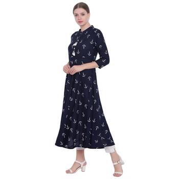Blue printed rayon kurtas-and-kurtis 4