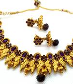 Purple agate south indian jewellery