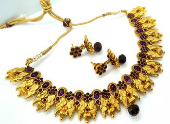 Purple agate south indian jewellery 2
