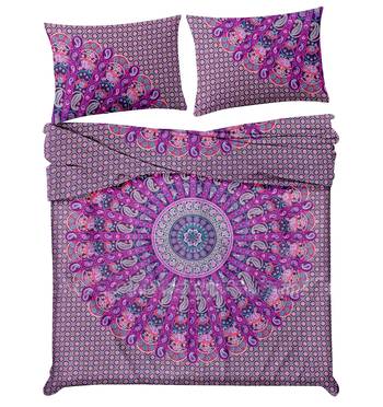 Psychedelic Star Mandala Comforter Quilt Cover Double Bedding Throw Indian Duvet Cover & Pillow Case Bohemian Throw 1
