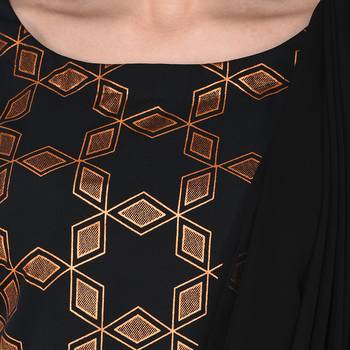 Black color Flared Foil Kurta Palazzo Set 5