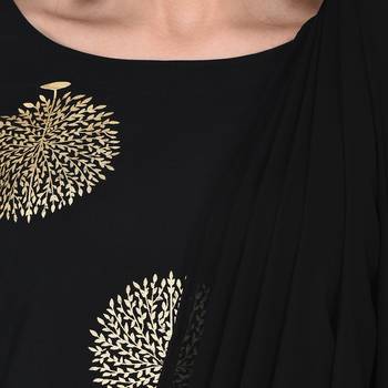 Black color Flared Foil Kurta 5