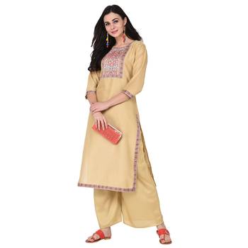 Chiku color Straight Digital Print Kurta Palazzo Set 1