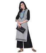 Black color Straight Digital Print Kurta
