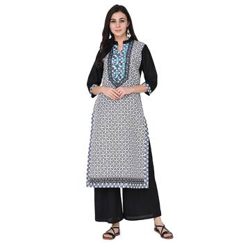 Black color Straight Digital Print Kurta 2