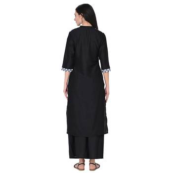 Black color Straight Digital Print Kurta 3