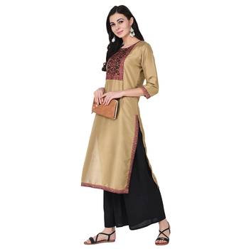 Chiku color Straight Digital Print Kurta 1